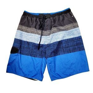 2/$20 Burnside Blue & Black Track Shorts Pants Size: XL